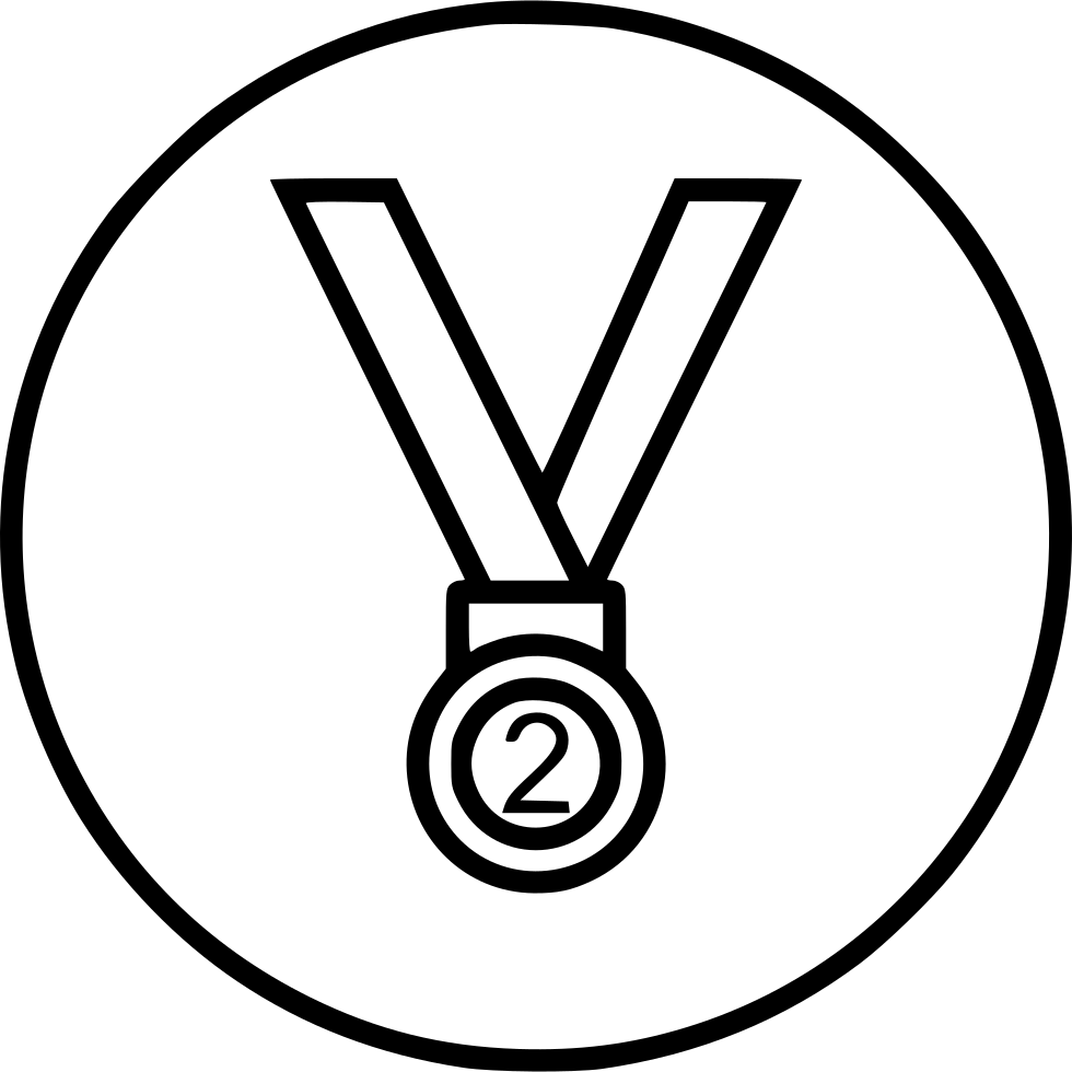 Number 2 Medal Clip Art