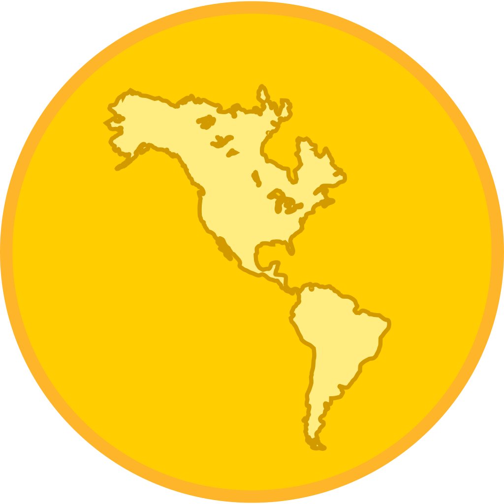 A Yellow Coin With A Map In The Middle