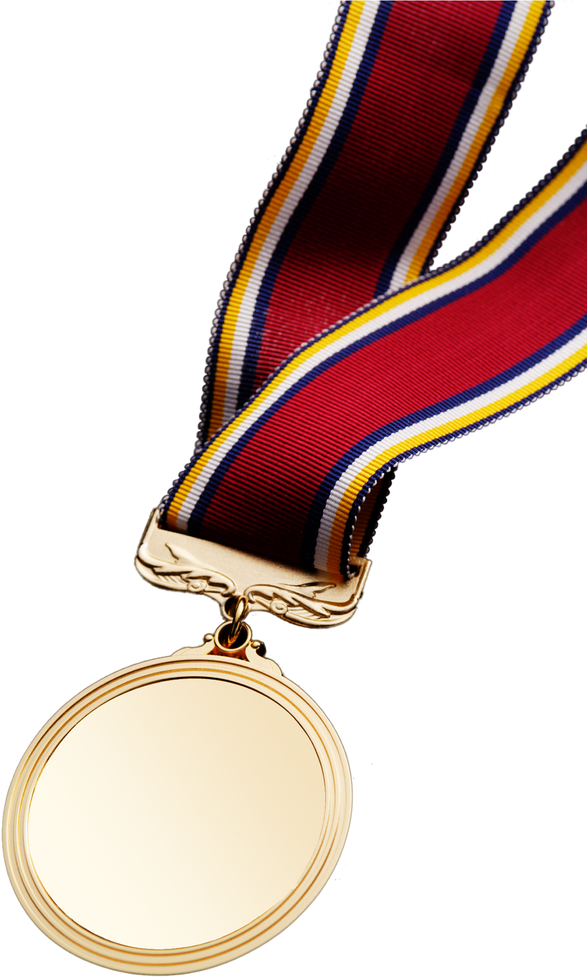 Gold Medal With Red Strap
