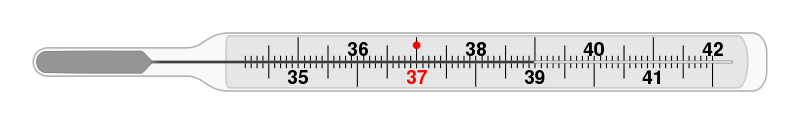 A Thermometer With Numbers