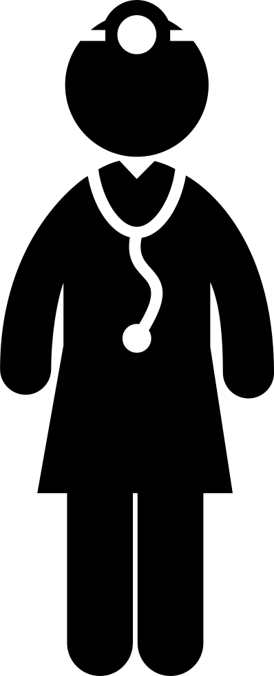 A Black And White Silhouette Of A Doctor's Coat