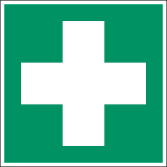 A Green And White Cross