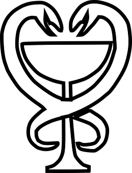 A White Symbol Of A Wine Glass