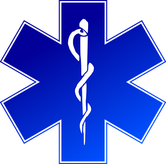 A Blue And White Symbol