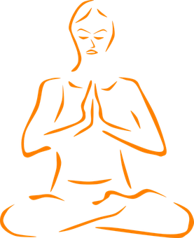 A Drawing Of A Person Praying