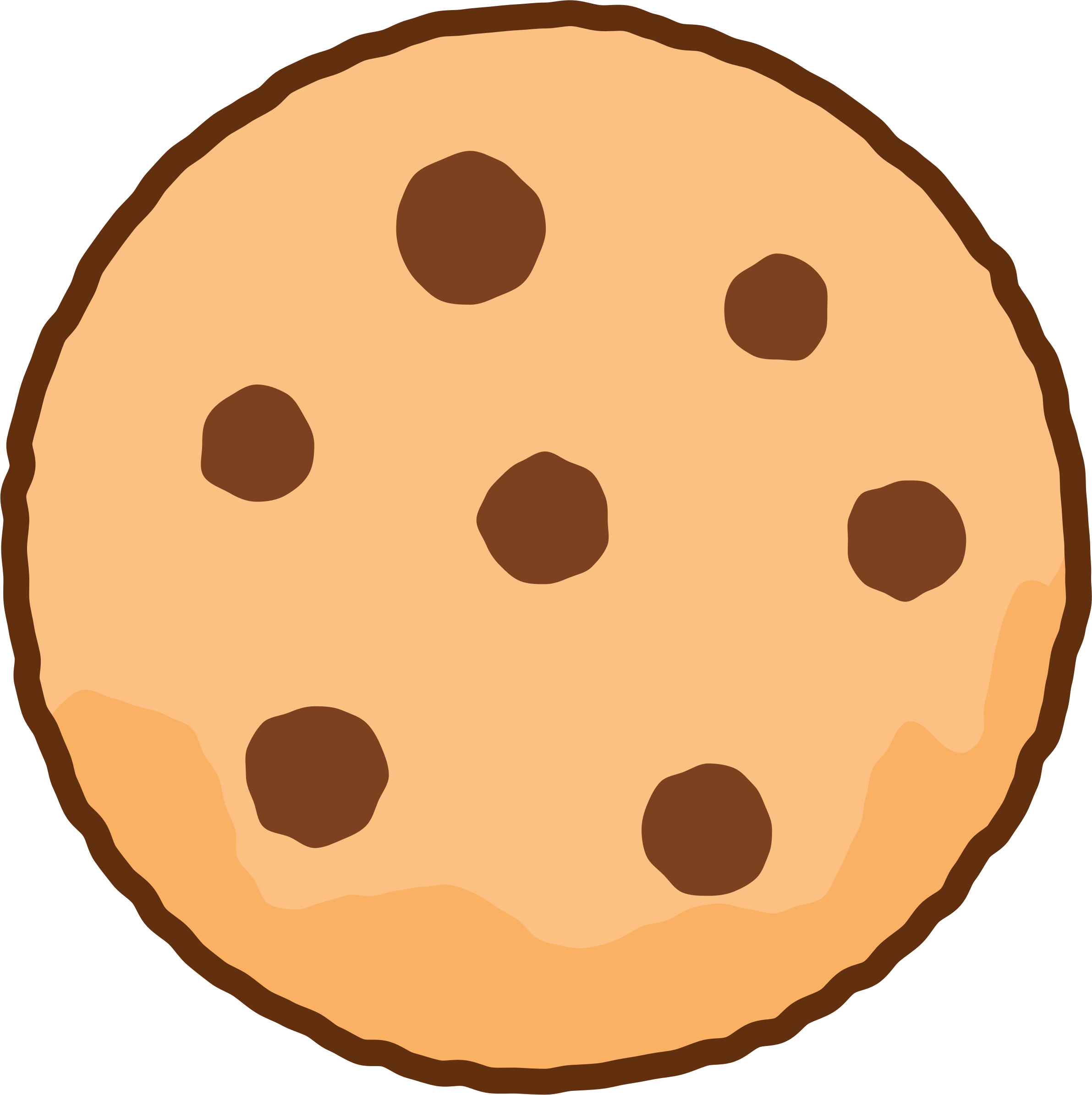 A Cookie With Brown Dots