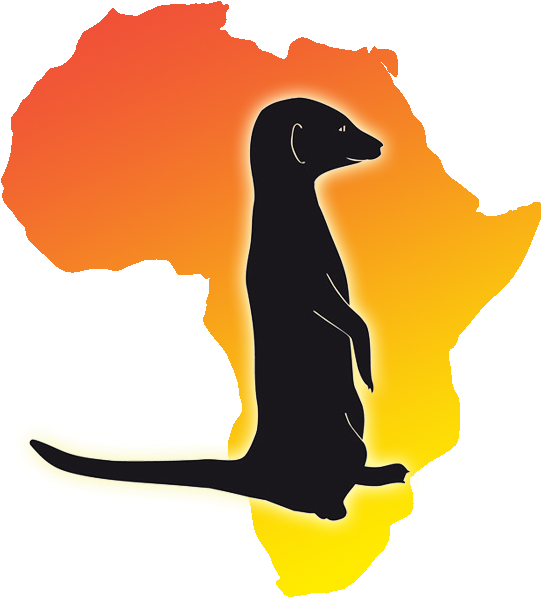 A Silhouette Of A Meerkat And A Map Of Africa