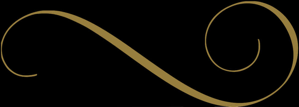 A Black And Gold Curved Line