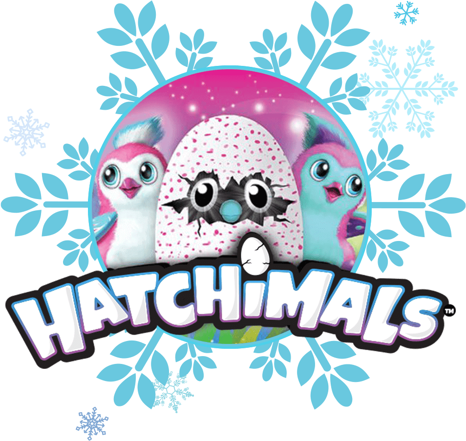 A Group Of Cartoon Birds In A Circle With Snowflakes