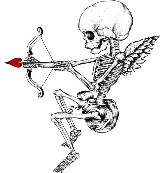 A Skeleton Holding A Bow And Arrow