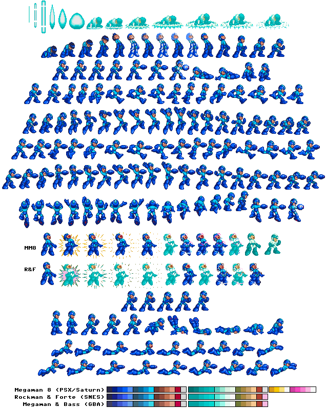 Megaman Sprite Png 636 X 796