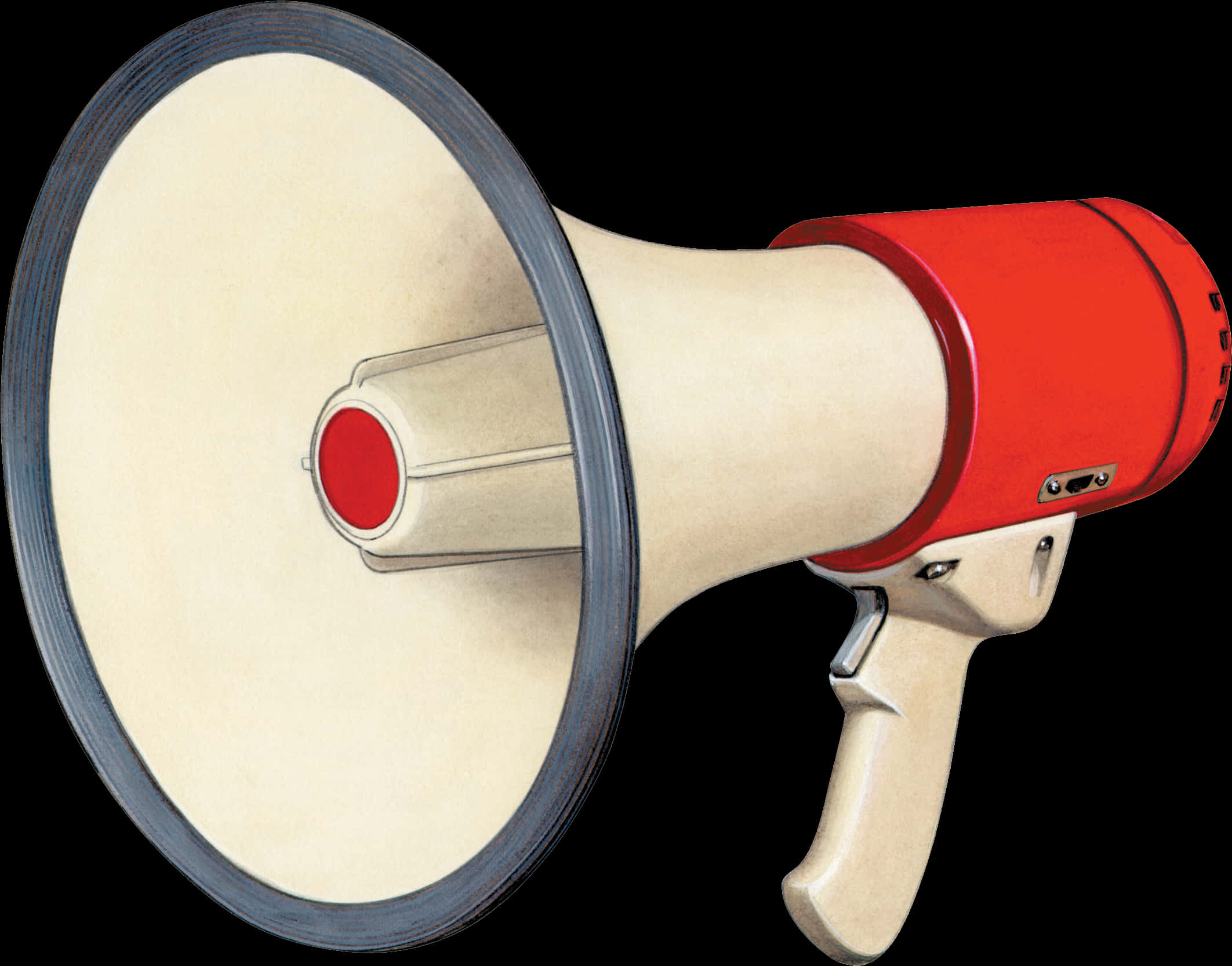 A Red And White Megaphone