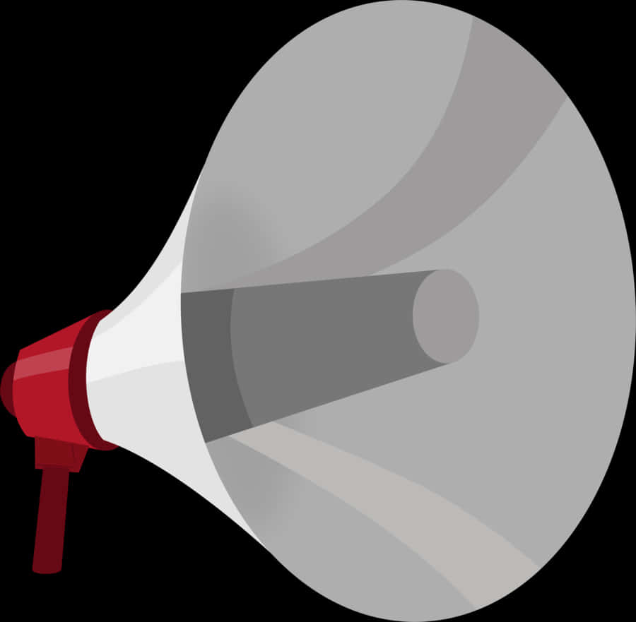 A White And Red Megaphone