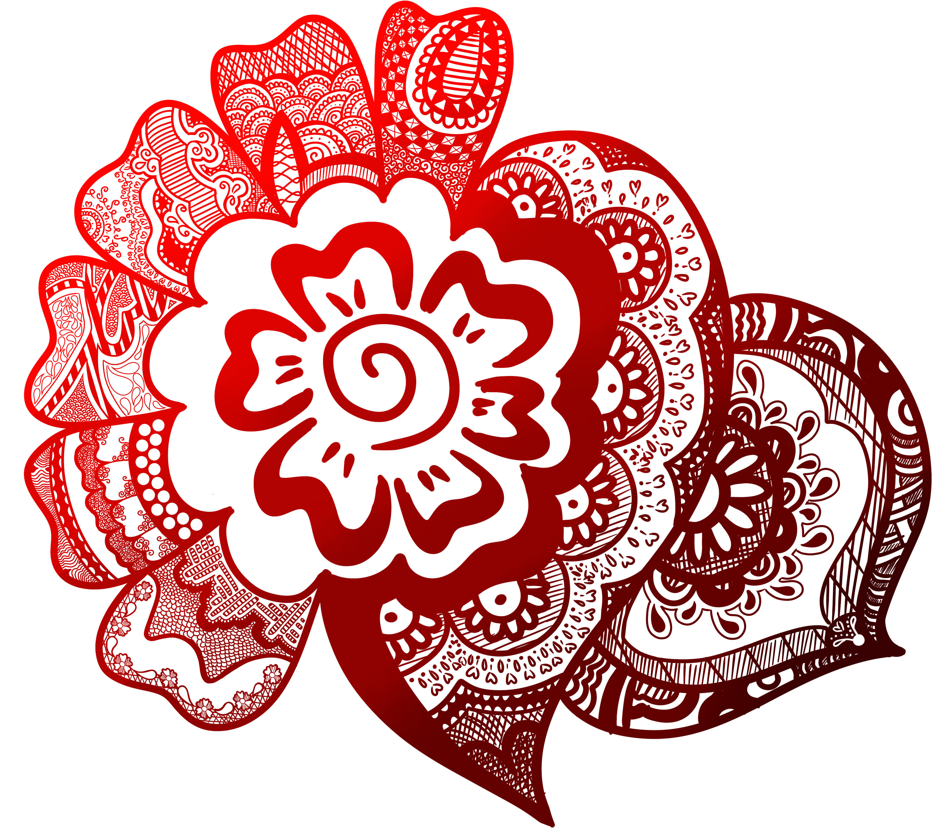 A Red And White Flower