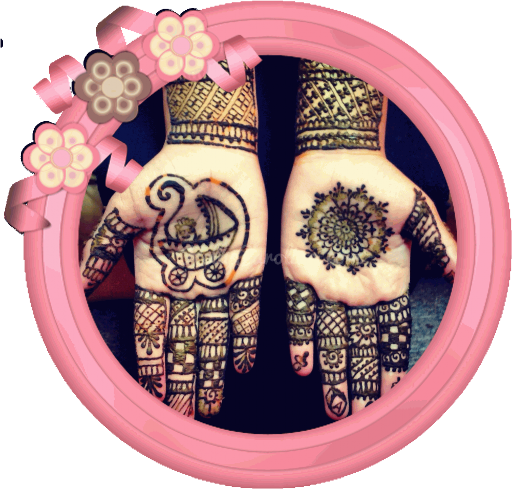 A Close Up Of Hands With Henna Designs
