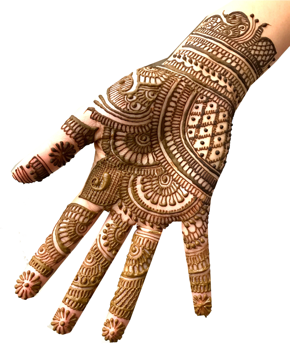 A Hand With Henna Designs On It