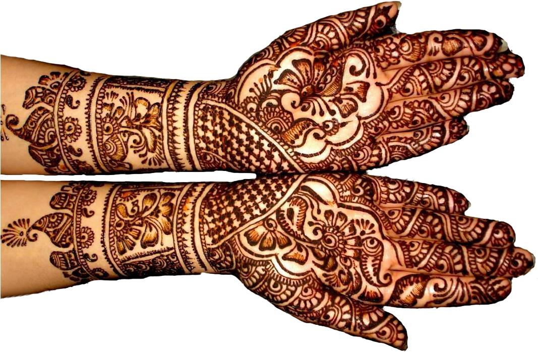 A Pair Of Hands With Henna Designs