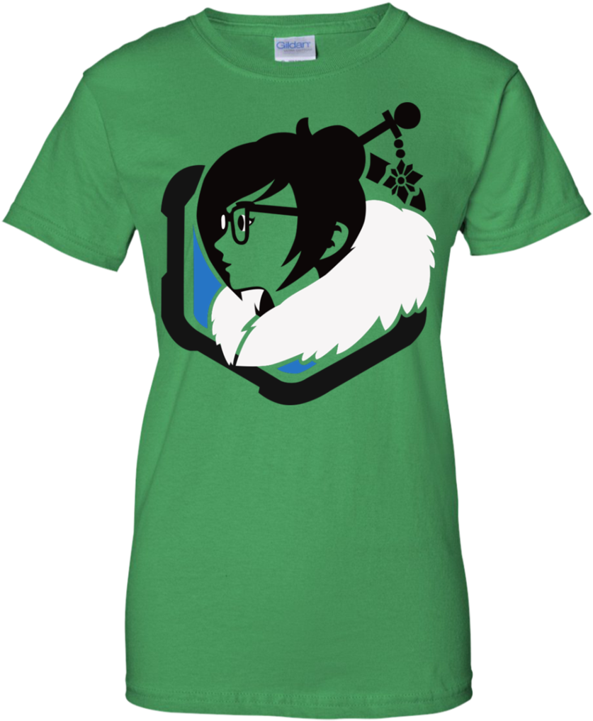 A Green Shirt With A Cartoon On It