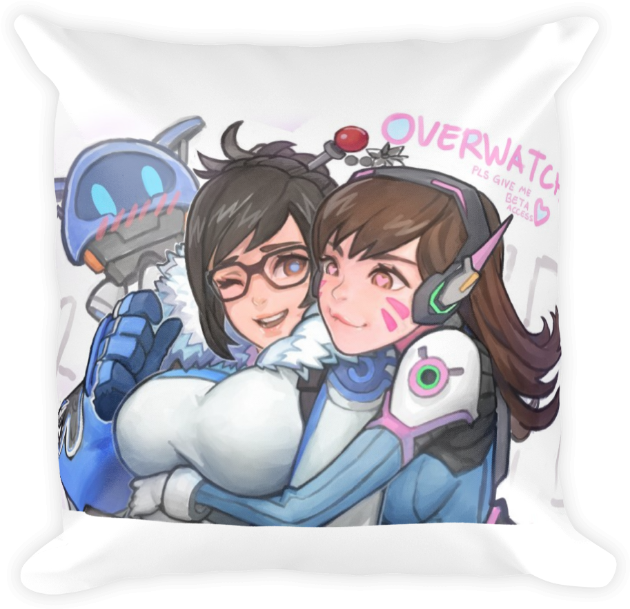 A Pillow With Two Women Hugging