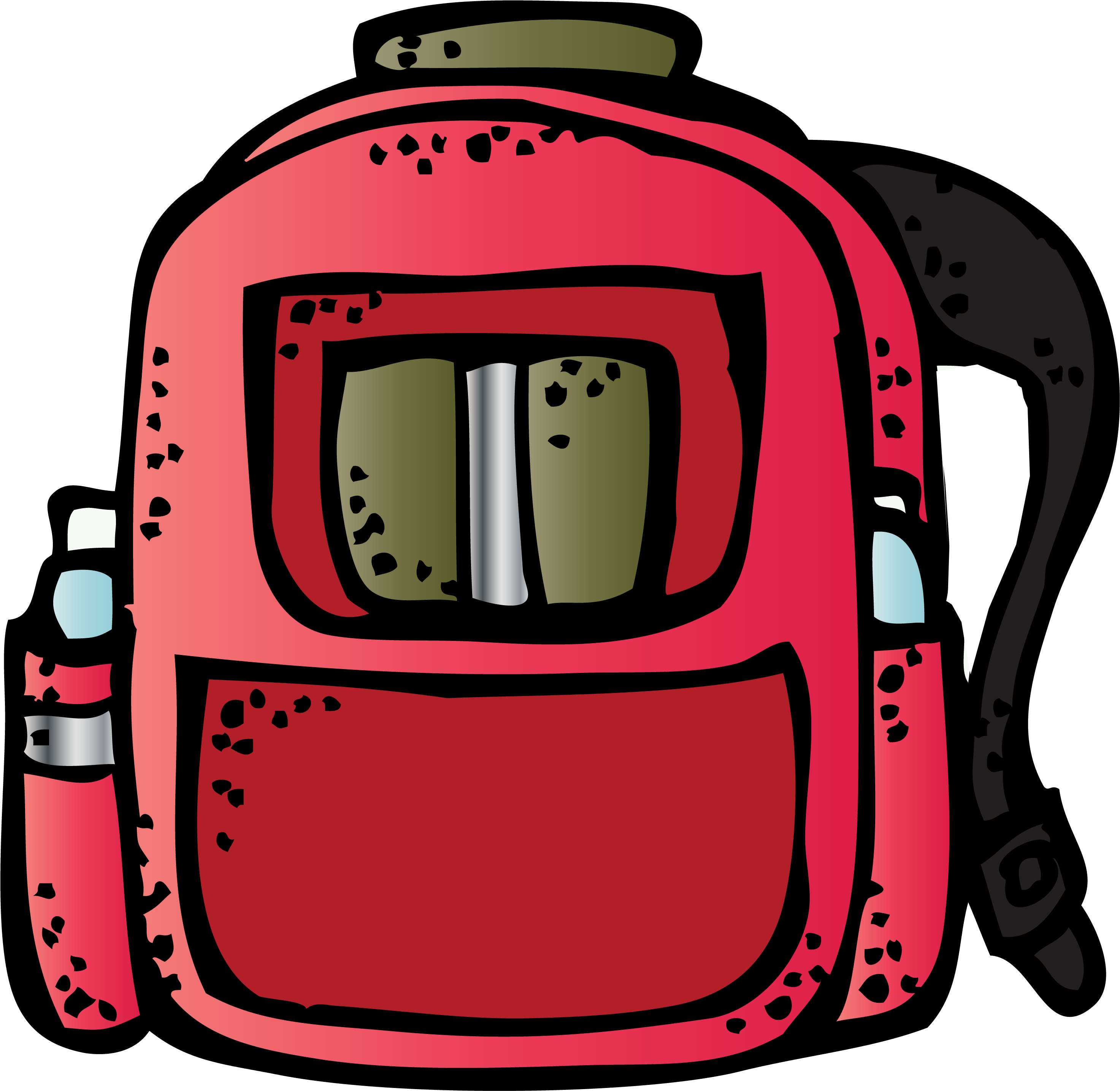 A Red Backpack With A Black Background