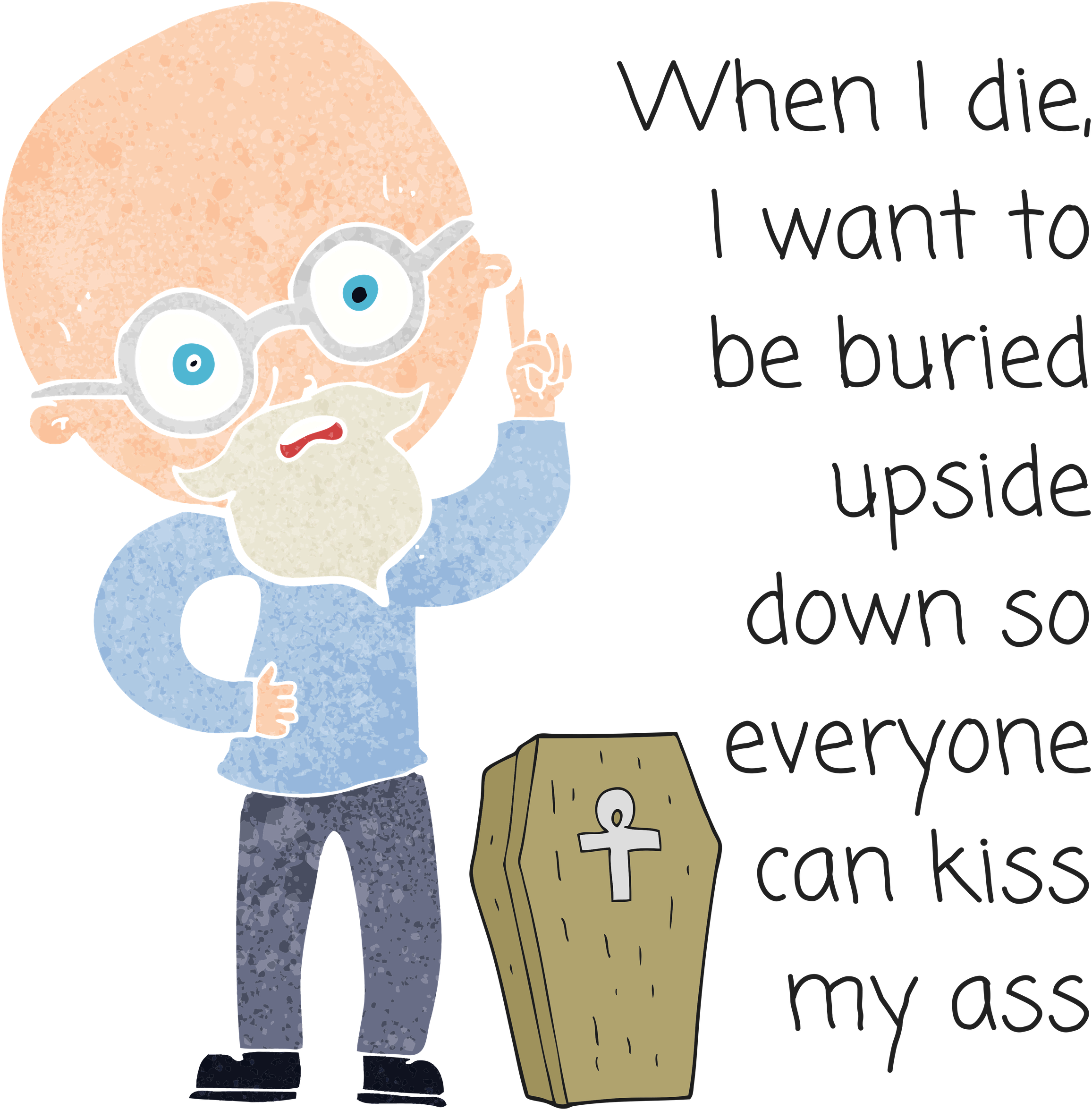 Cartoon Of A Man With A Coffin