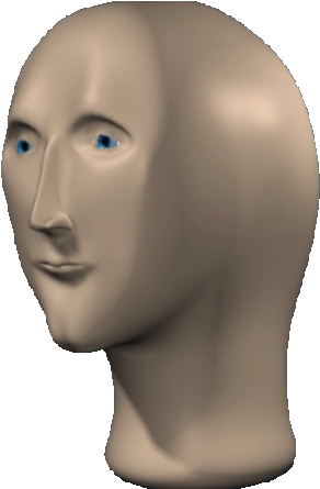 A White Mannequin Head With Blue Eyes