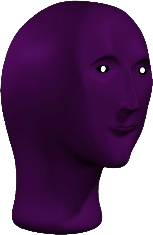 A Purple Head With Glowing Eyes