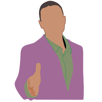 A Man In A Purple Suit Giving A Thumbs Up