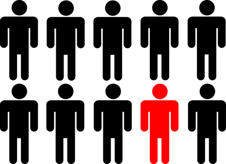 A Red Person In A Black Background