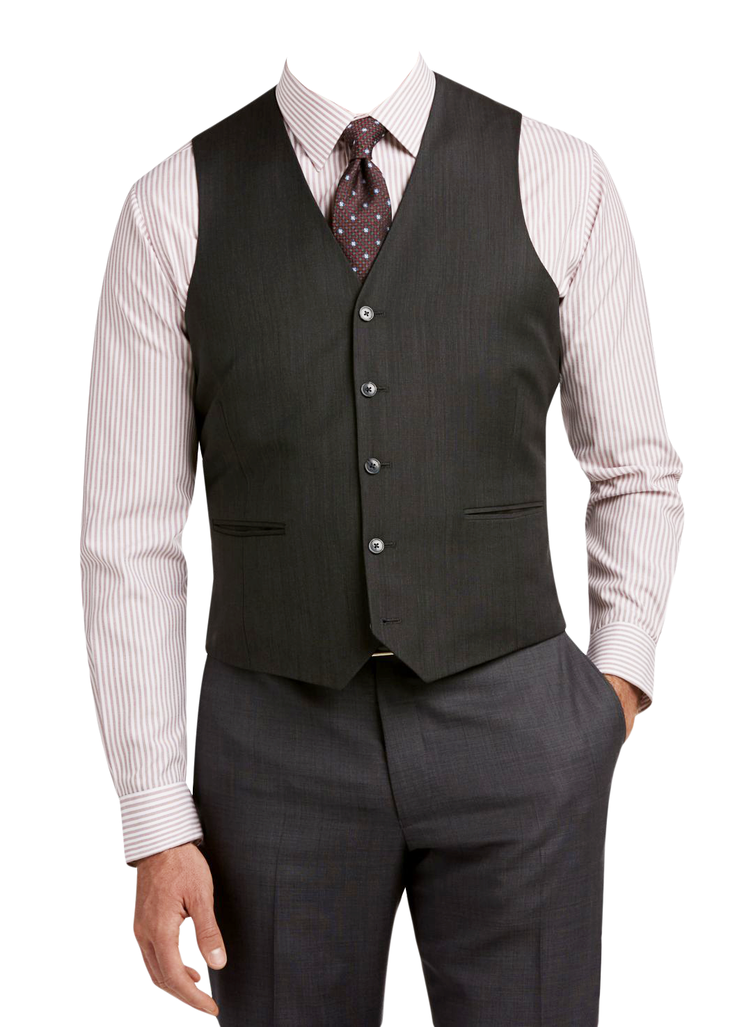 A Man In A Vest And Tie