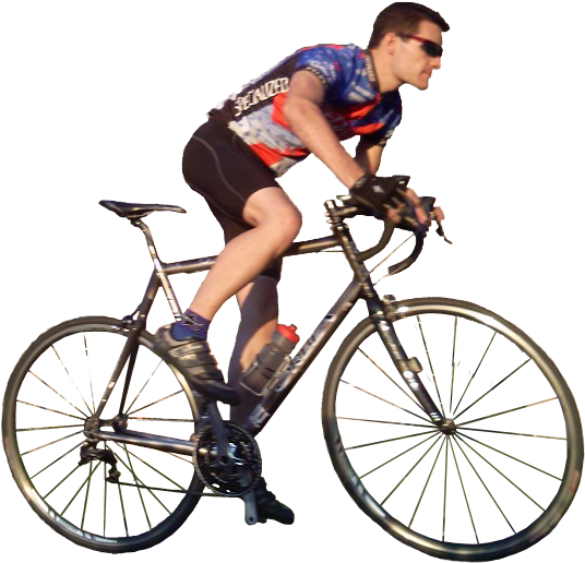 A Man Riding A Bicycle