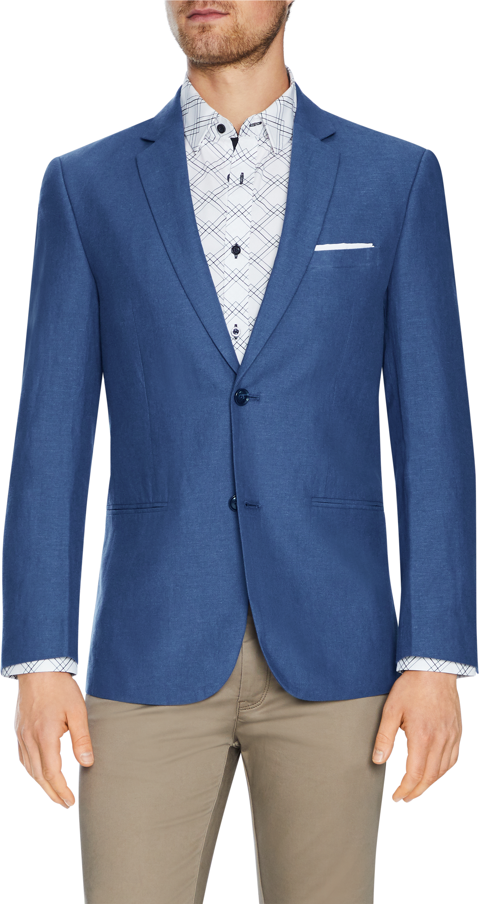 A Man In A Blue Suit