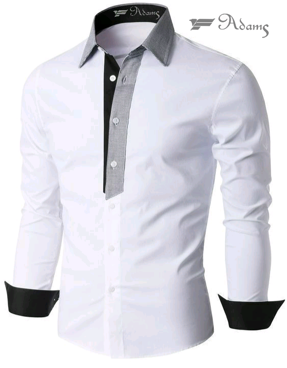 A White Shirt With Black Cuffed Sleeves