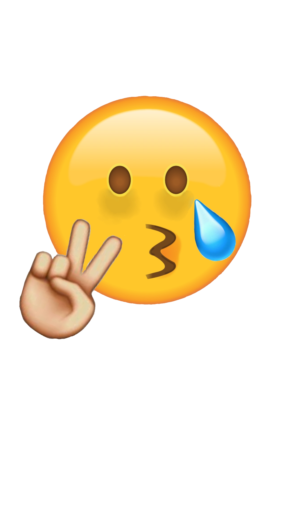 A Yellow Emoji With A Peace Sign And A Hand