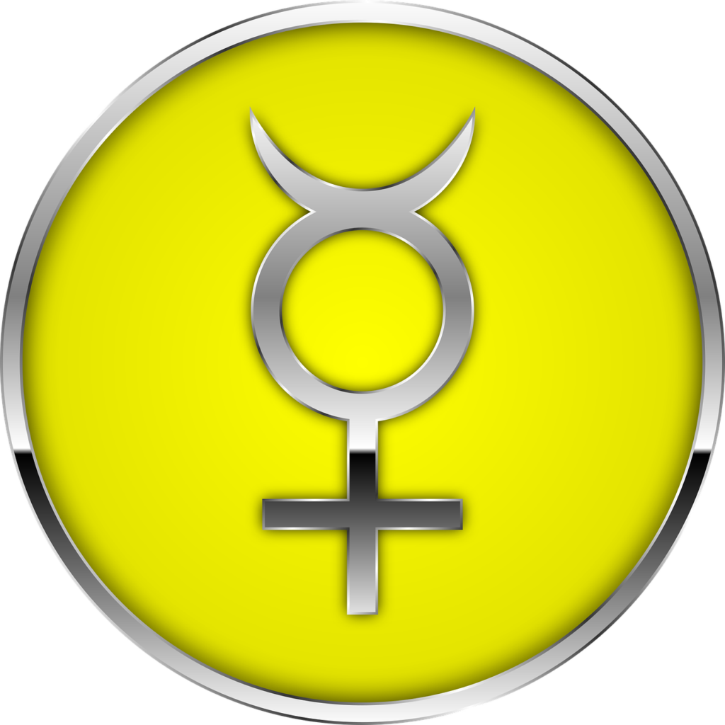 A Symbol On A Yellow Circle
