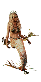 A Woman In A Mermaid Garment