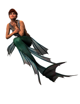 A Woman In A Mermaid Garment