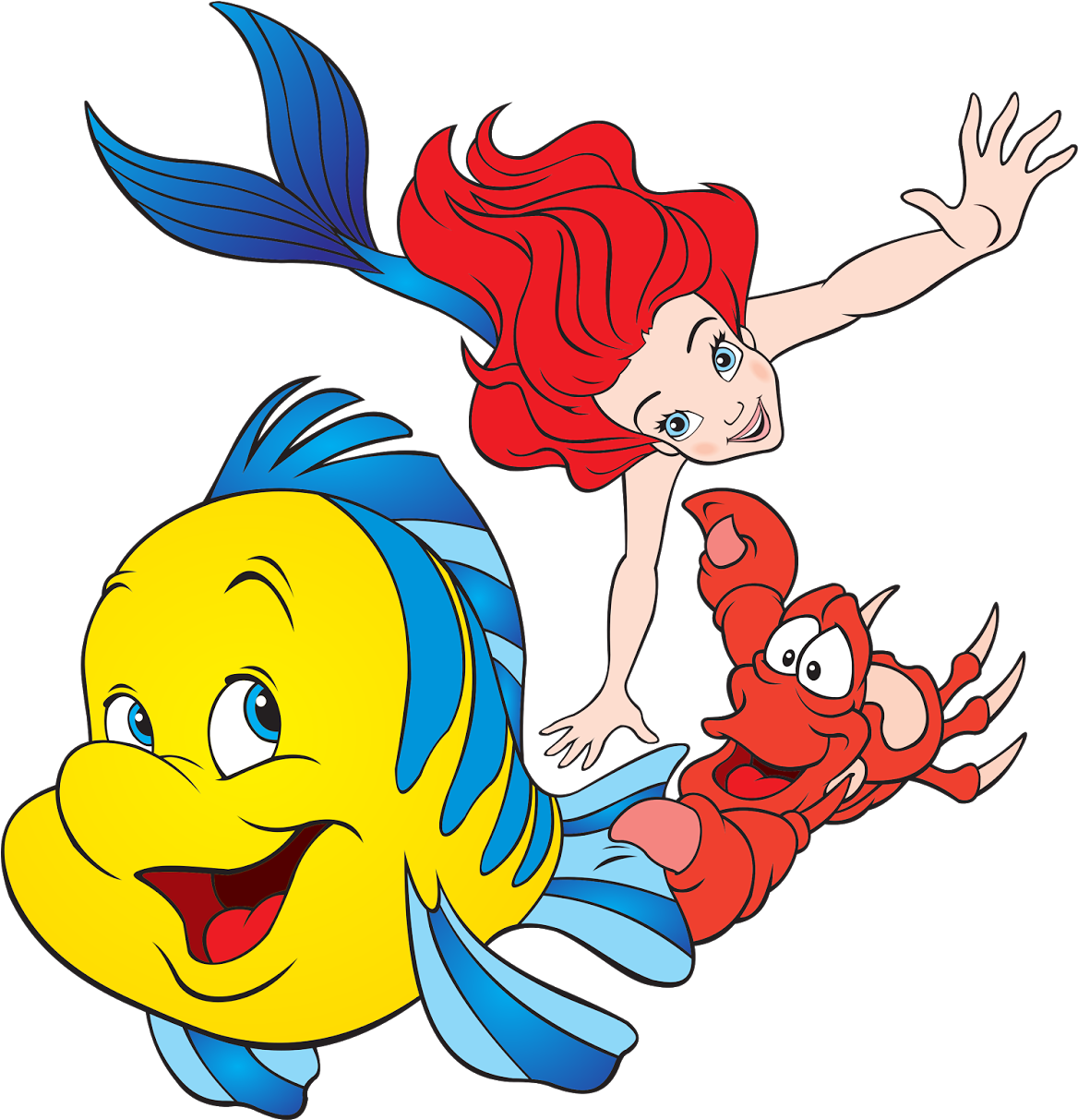 Cartoon Of A Mermaid And A Fish