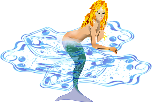 A Mermaid With Yellow Hair