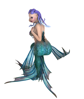 A Cartoon Of A Mermaid