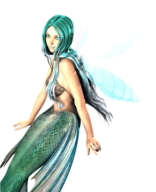 Mermaid, Tail, Sea, Ocean, Water, Fantasy, Fish, Female - Anime Mermaid Png, Transparent Png