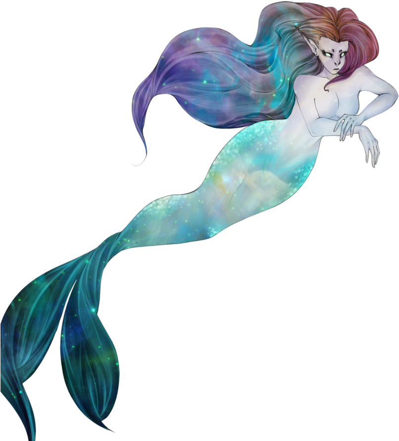 Mermaid Transparent Png - Mermaid Art Transparent, Png Download