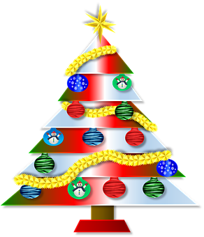 A Christmas Tree With Ornaments And A Star