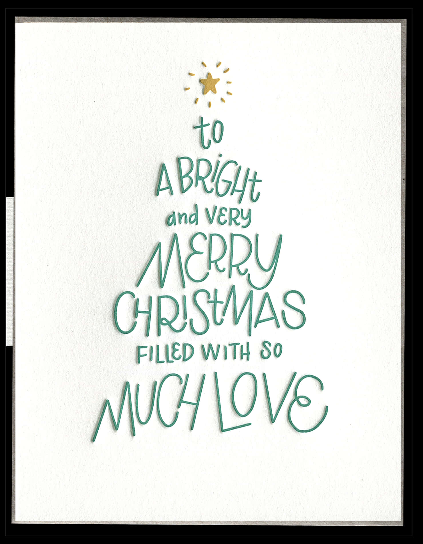 A Card With Text In The Shape Of A Christmas Tree