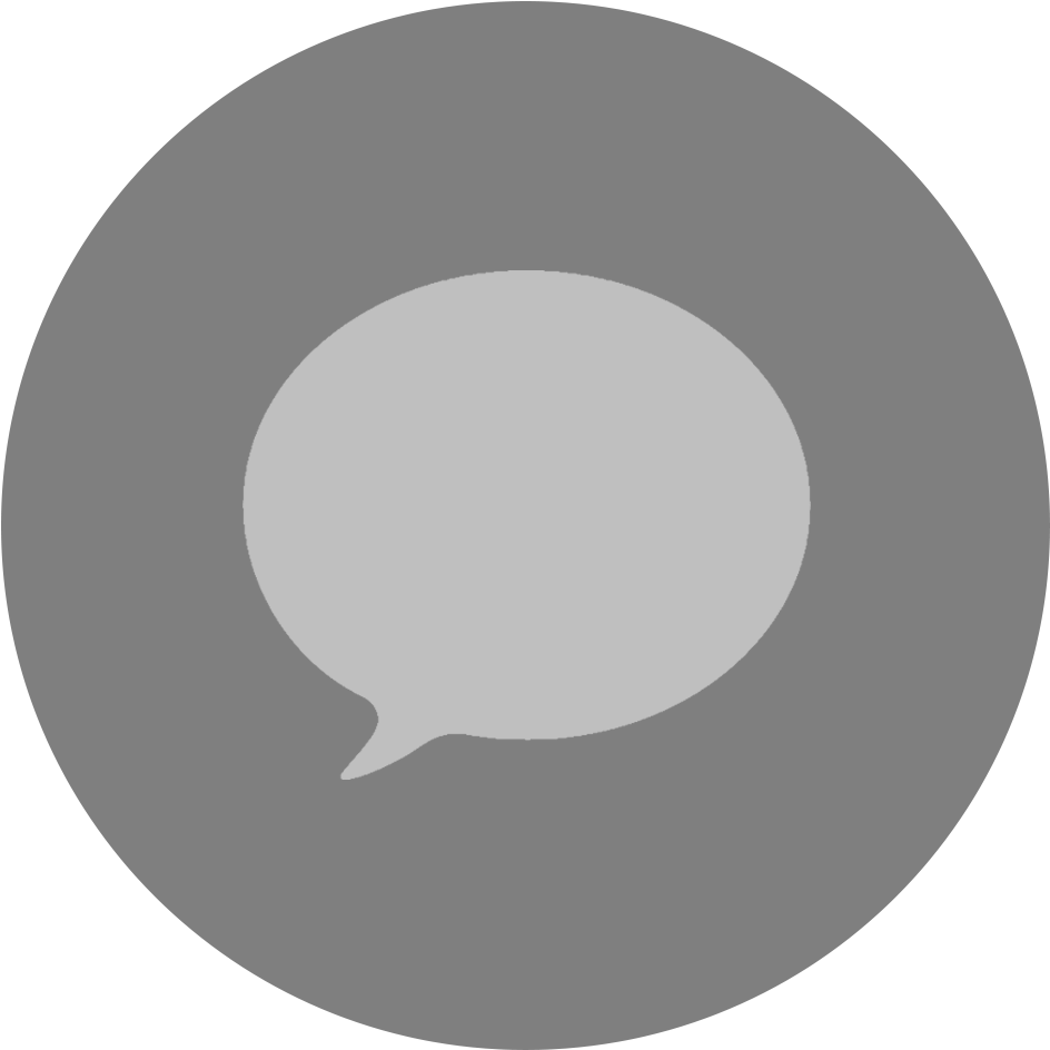 A Grey Speech Bubble On A Black Background