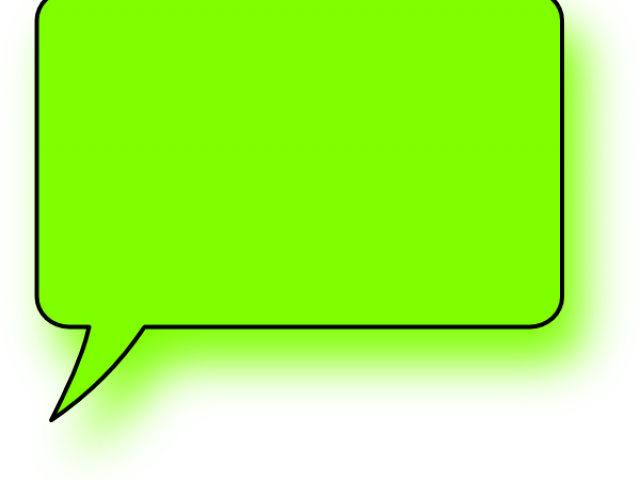 A Green And Black Rectangle Shaped Speech Bubble