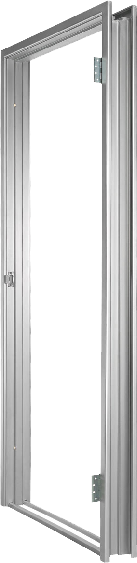 A White Door With A Black Screen