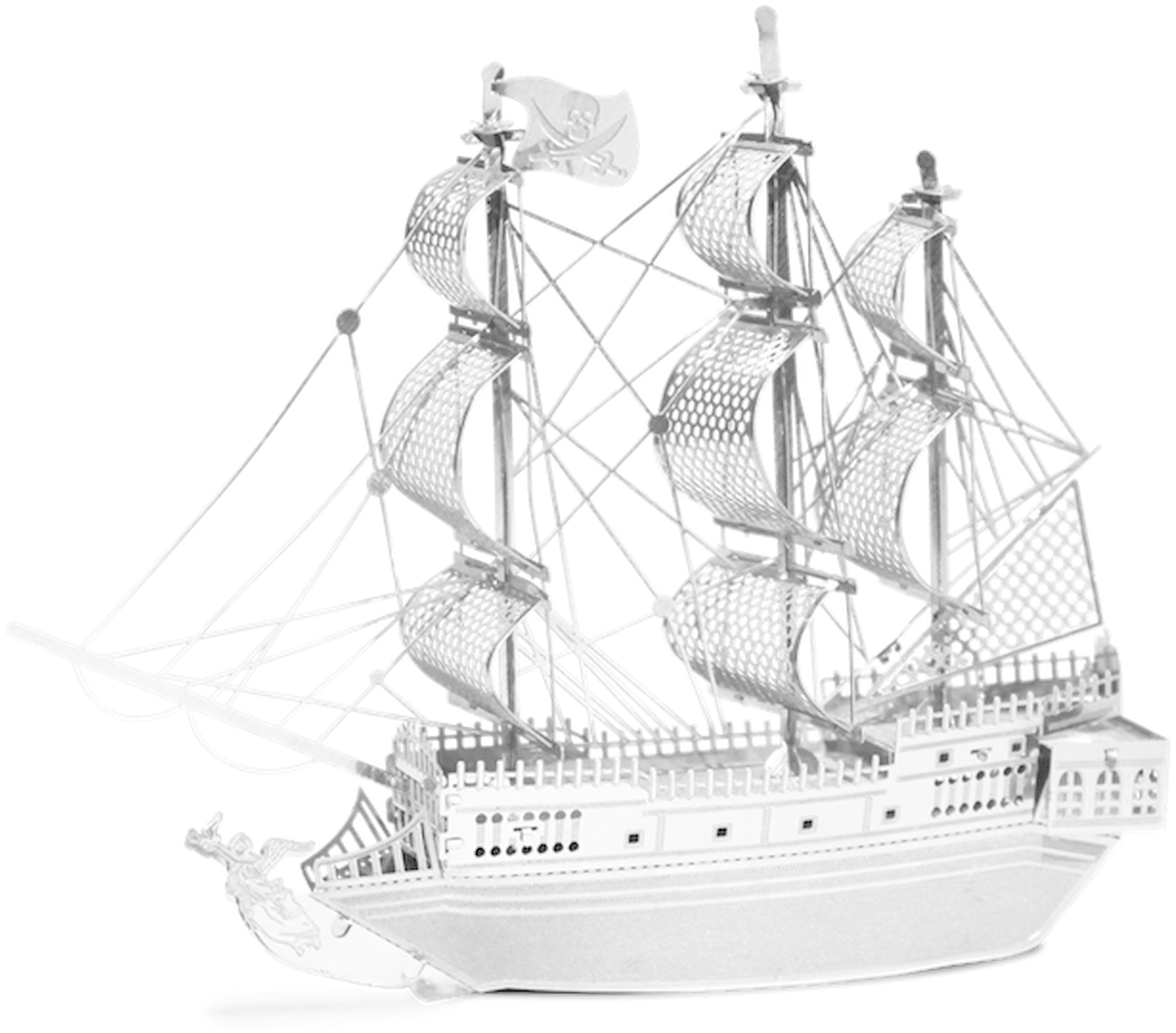 A White Model Of A Ship