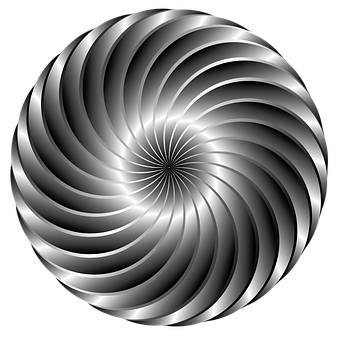 A Circular Design With A Black Background