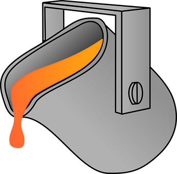 A Metal Pipe With Orange Liquid Flowing Out